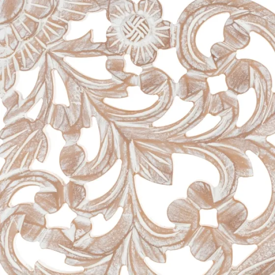 White Floral Wood Carving 3-Pc. Wall Plaque-Kirkland's Home Best