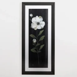 White Flower On Black I Framed Art Print-Kirkland's Home Discount