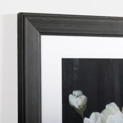 White Flower On Black I Framed Art Print-Kirkland's Home Discount