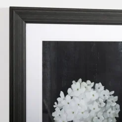 White Flower On Black I Framed Art Print-Kirkland's Home Shop