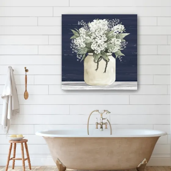 White Flowers Ii Giclee Canvas Print, 40X40 In.-Kirkland's Home Online