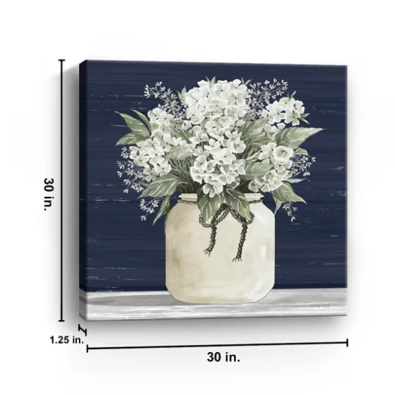 White Flowers Ii Giclee Canvas Print, 30X30 In.-Kirkland's Home Cheap