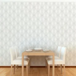 White Geometric Diamond Peel And Stick Wall Mural-Kirkland's Home Hot