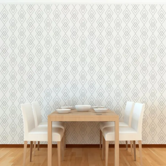 White Geometric Diamond Peel And Stick Wall Mural-Kirkland's Home Hot