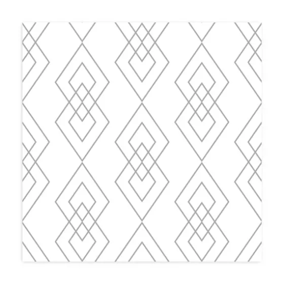 White Geometric Diamond Peel And Stick Wall Mural-Kirkland's Home Hot