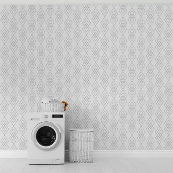 White Geometric Diamond Peel And Stick Wall Mural-Kirkland's Home Hot