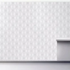 White Geometric Diamond Peel And Stick Wall Mural-Kirkland's Home Hot