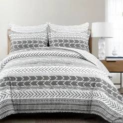 White Geometric King 5-Pc. Comforter Set-Kirkland's Home Online