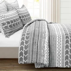 White Geometric King 5-Pc. Comforter Set-Kirkland's Home Online