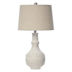 White Glaze Serenia Ceramic Table Lamp-Kirkland's Home Store