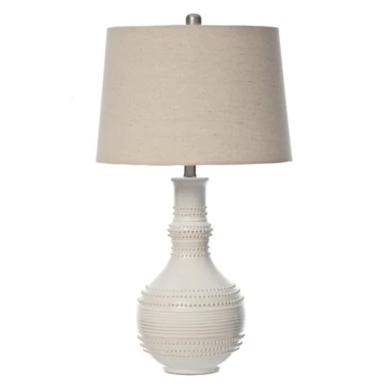 White Glaze Serenia Ceramic Table Lamp-Kirkland's Home Store
