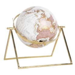 White Globe With Gold Linear Base-Kirkland's Home Best Sale