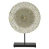White Gold Carved Mandala Metal Sculpture-Kirkland's Home Online