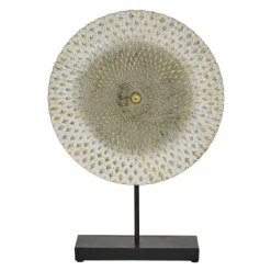 White Gold Carved Mandala Metal Sculpture-Kirkland's Home Online