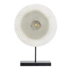 White Gold Carved Mandala Metal Sculpture-Kirkland's Home Online