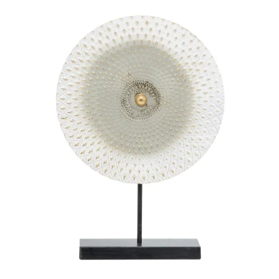 White Gold Carved Mandala Metal Sculpture-Kirkland's Home Online