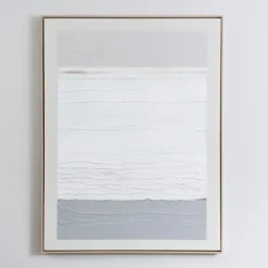 White Gray Abstract Framed Wall Art-Kirkland's Home Flash Sale