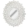 White Handcarved Mandala Circle Wall Mirror-Kirkland's Home Shop