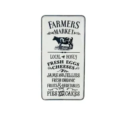 White Iron Farmer'S Market Wall Plaque-Kirkland's Home Cheap