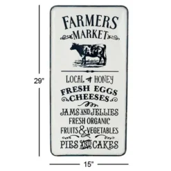 White Iron Farmer'S Market Wall Plaque-Kirkland's Home Cheap