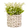 White Lily Of The Valley Arrangement In Basket-Kirkland's Home Cheap