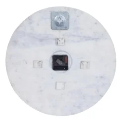 White Marble And Gold Accent Wall Clock, 15 In.-Kirkland's Home Clearance