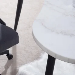White Marble Kidney Shaped Desk-Kirkland's Home Best