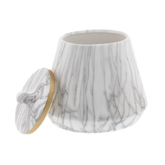 White Marble Oval Jar-Kirkland's Home New