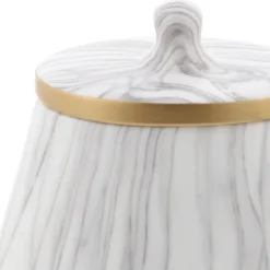 White Marble Oval Jar-Kirkland's Home New