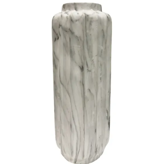 White Marble Resin Floor Vase, 41 In.-Kirkland's Home Clearance