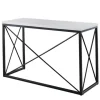 White Marble Top Sabin Metal Base Sofa Table-Kirkland's Home Best
