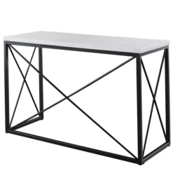 White Marble Top Sabin Metal Base Sofa Table-Kirkland's Home Best