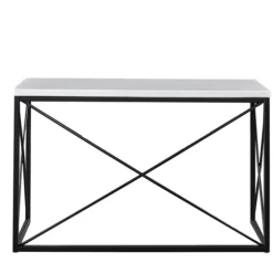 White Marble Top Sabin Metal Base Sofa Table-Kirkland's Home Best