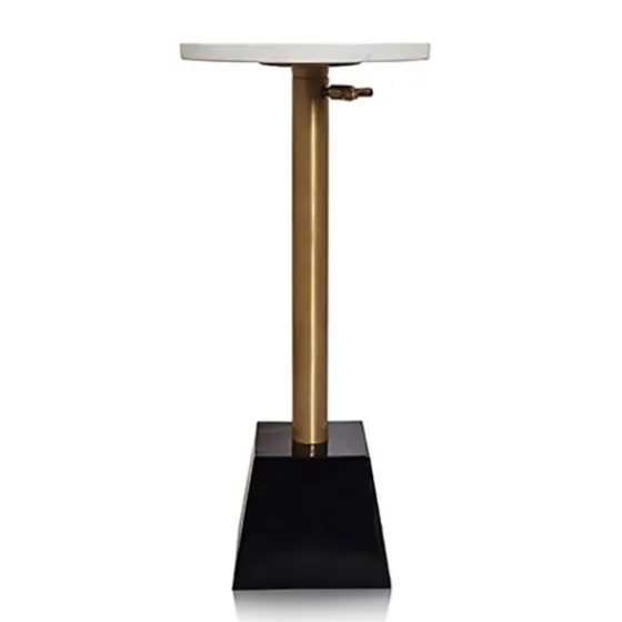 White Marble Top Tapered Base Accent Table, 10 In.-Kirkland's Home Cheap