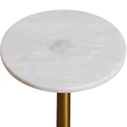 White Marble Top Tapered Base Accent Table, 10 In.-Kirkland's Home Cheap