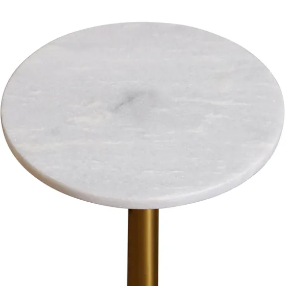 White Marble Top Tapered Base Accent Table, 12 In.-Kirkland's Home Best Sale