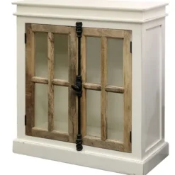 White Marengo Windowpane 2-Door Cabinet-Kirkland's Home Discount