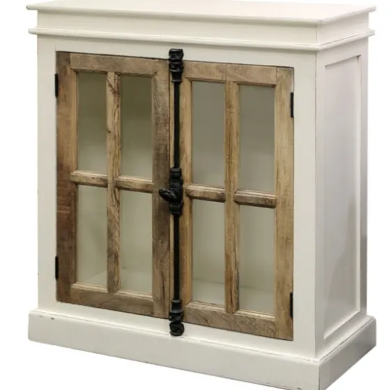 White Marengo Windowpane 2-Door Cabinet-Kirkland's Home Discount