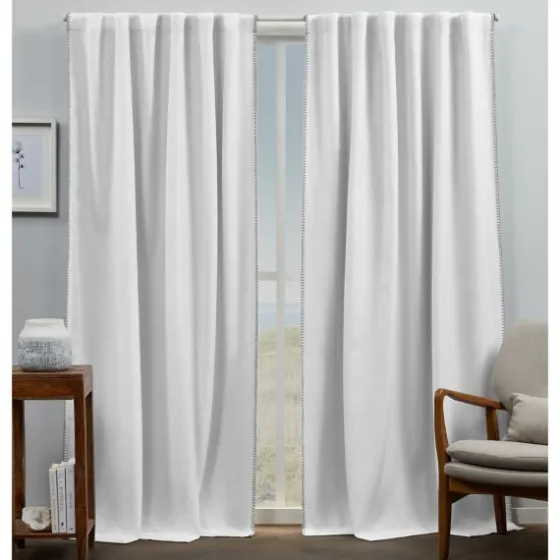 White Marl Blackout 2-Pc. Curtain Panels, 96 In.-Kirkland's Home Best Sale