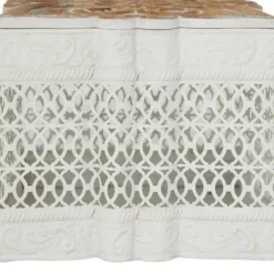 White Metal And Carved Wood Boxes, Set Of 3-Kirkland's Home Sale