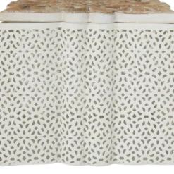 White Metal And Carved Wood Boxes, Set Of 3-Kirkland's Home Sale