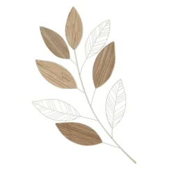 White Metal And Reed Leaf Wall Plaque-Kirkland's Home Sale
