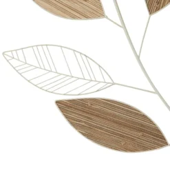 White Metal And Reed Leaf Wall Plaque-Kirkland's Home Sale