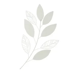 White Metal And Reed Leaf Wall Plaque-Kirkland's Home Sale