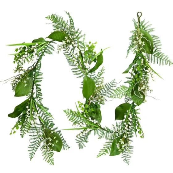 White Mini Flowers Garland-Kirkland's Home New
