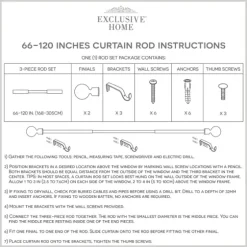 White Mirrored Mosaic Curtain Rod, 120 In.-Kirkland's Home Online