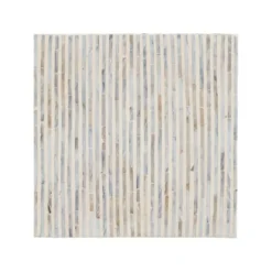 White Mother Of Pearl Striped Side Table-Kirkland's Home Shop