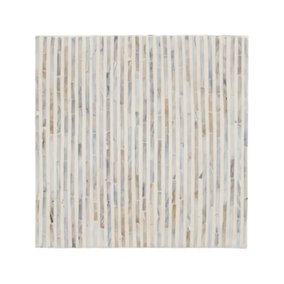 White Mother Of Pearl Striped Side Table-Kirkland's Home Shop