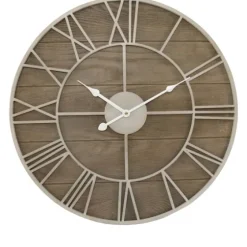 White Natural Wood Raised Clock-Kirkland's Home Cheap