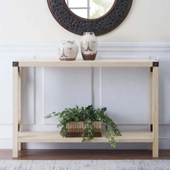 White Oak Farmhouse X-Frame Console Table-Kirkland's Home Cheap
